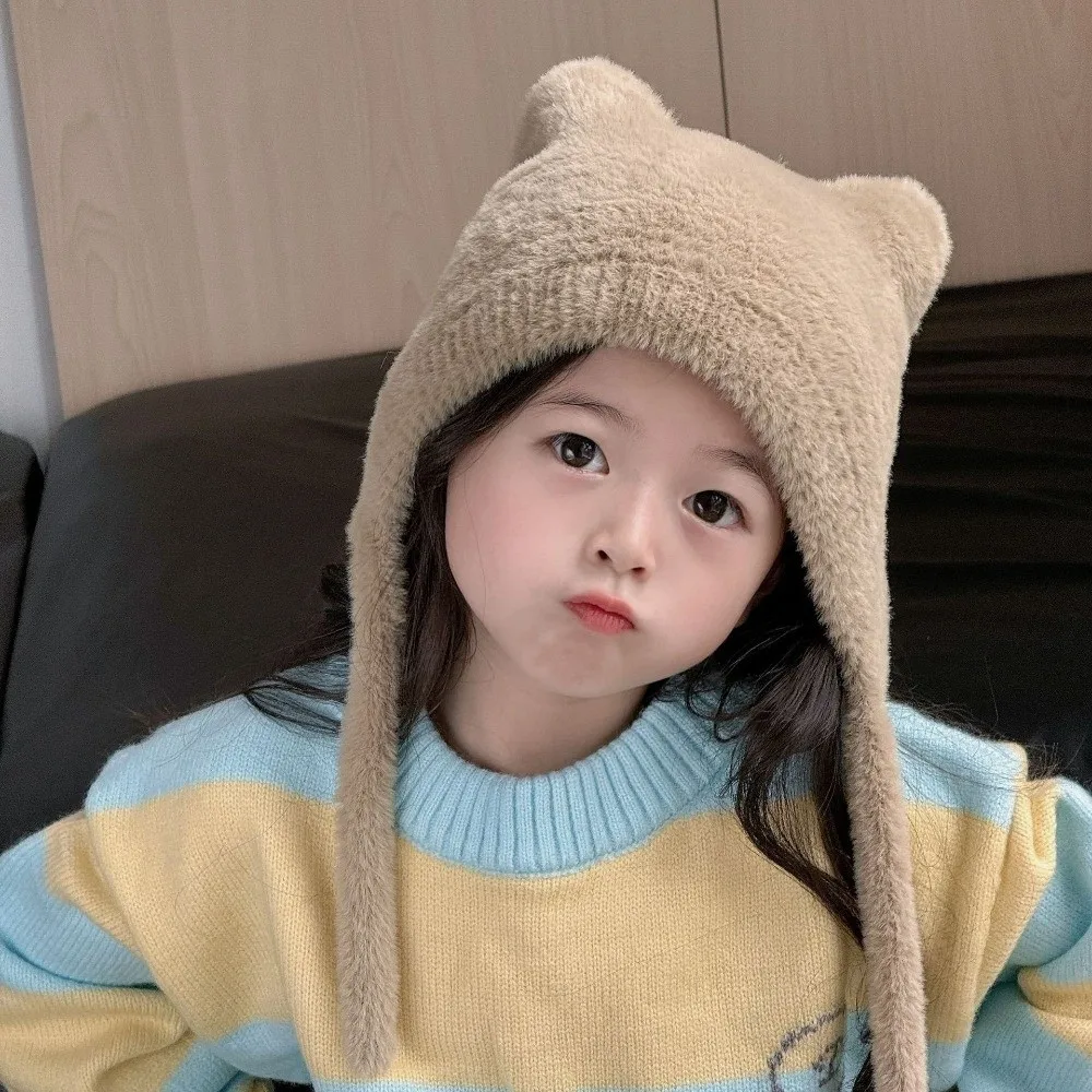 Kids Winter Hat Bear Ear Protection Cold Proof