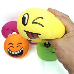 Smiley Face Expression Round Sandbag Soft Pearl Cotton Children's Autism Mood Expression Toys Kindergarten Outdoor Throw Sports