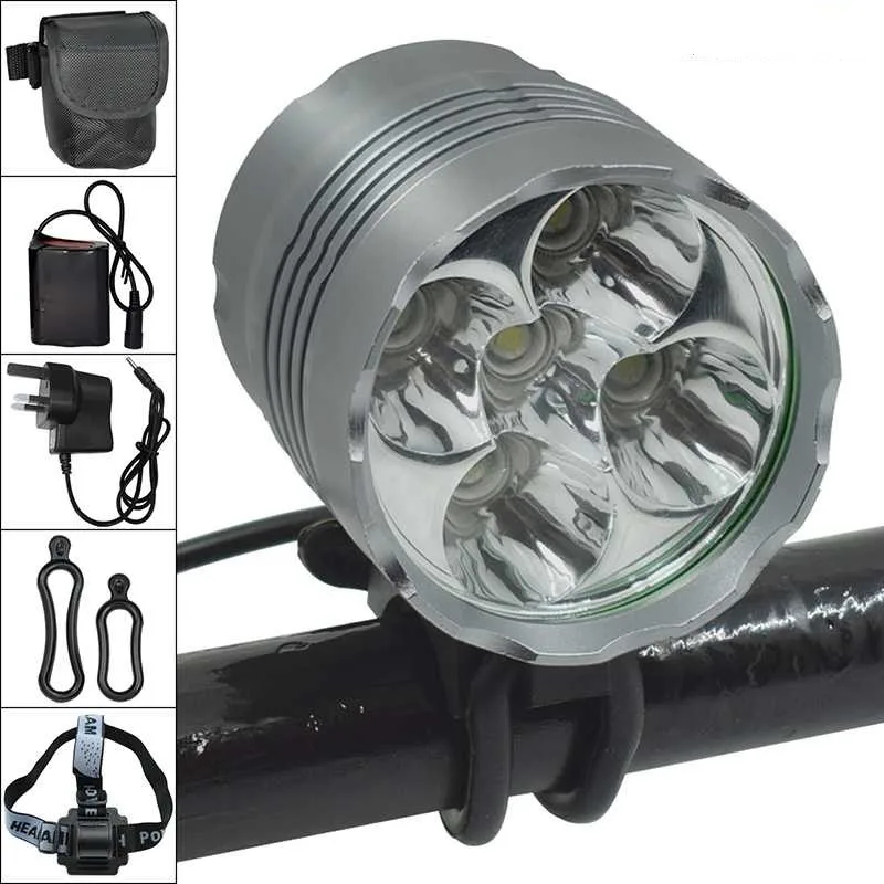 WasaFire 7000LM Super Bright Bike Light 5*XM-L T6 LED Bicycle