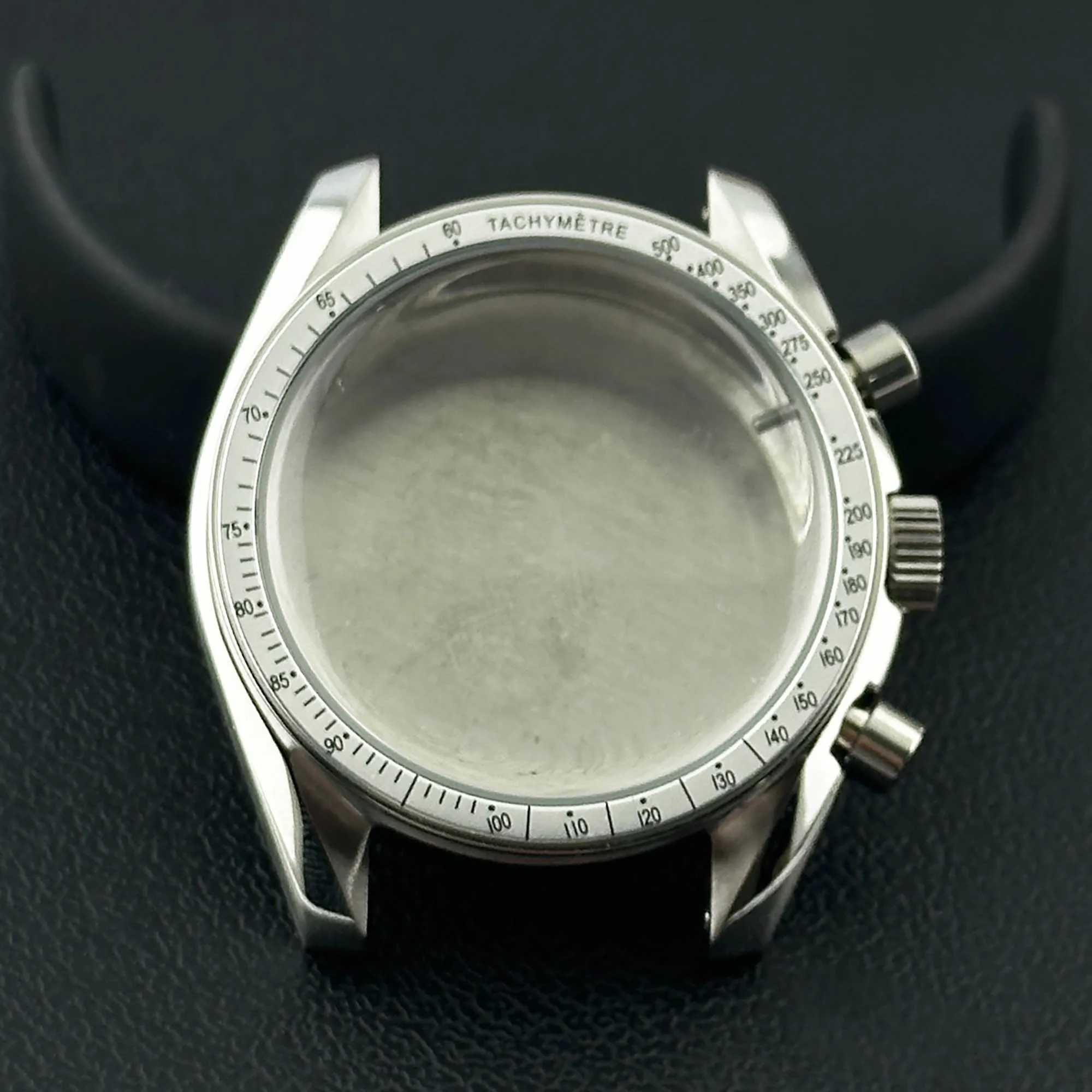 Watch Accessories 39.7mm Men's Stainless Steel Shell Moon Back Cover Shell fits VK63 Movement 20mm Strap
