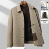 New Arrival Handmade Double-sided Autumn and Winter, Men's Detachable Down Liner, Thickened Woolen Fabric Jacket Size MLXL2XL3XL 1