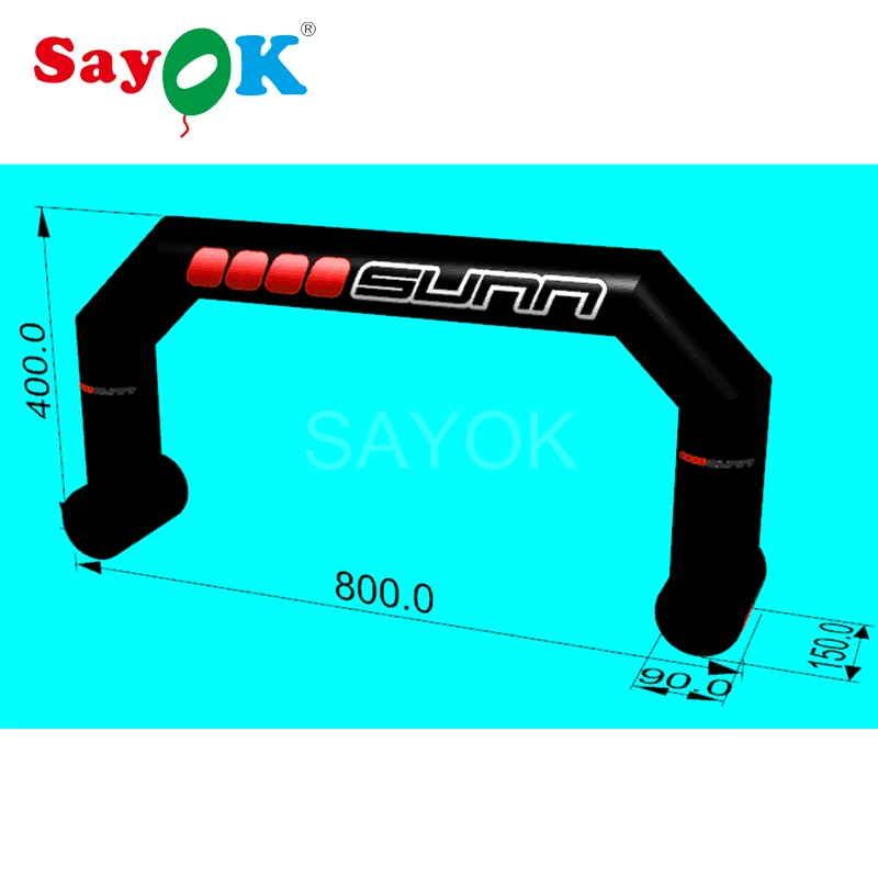 Černá nafukovací reklama oblouk nafukovací linky oblouk nafukovací archway pro podnikání událost marketingová propagace projev