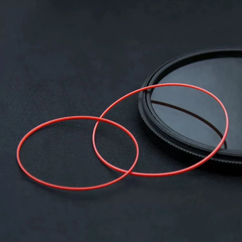 Set of 5 Red Waterproof Gaskets - 0.6mm Thick, 16-40mm O-Rings