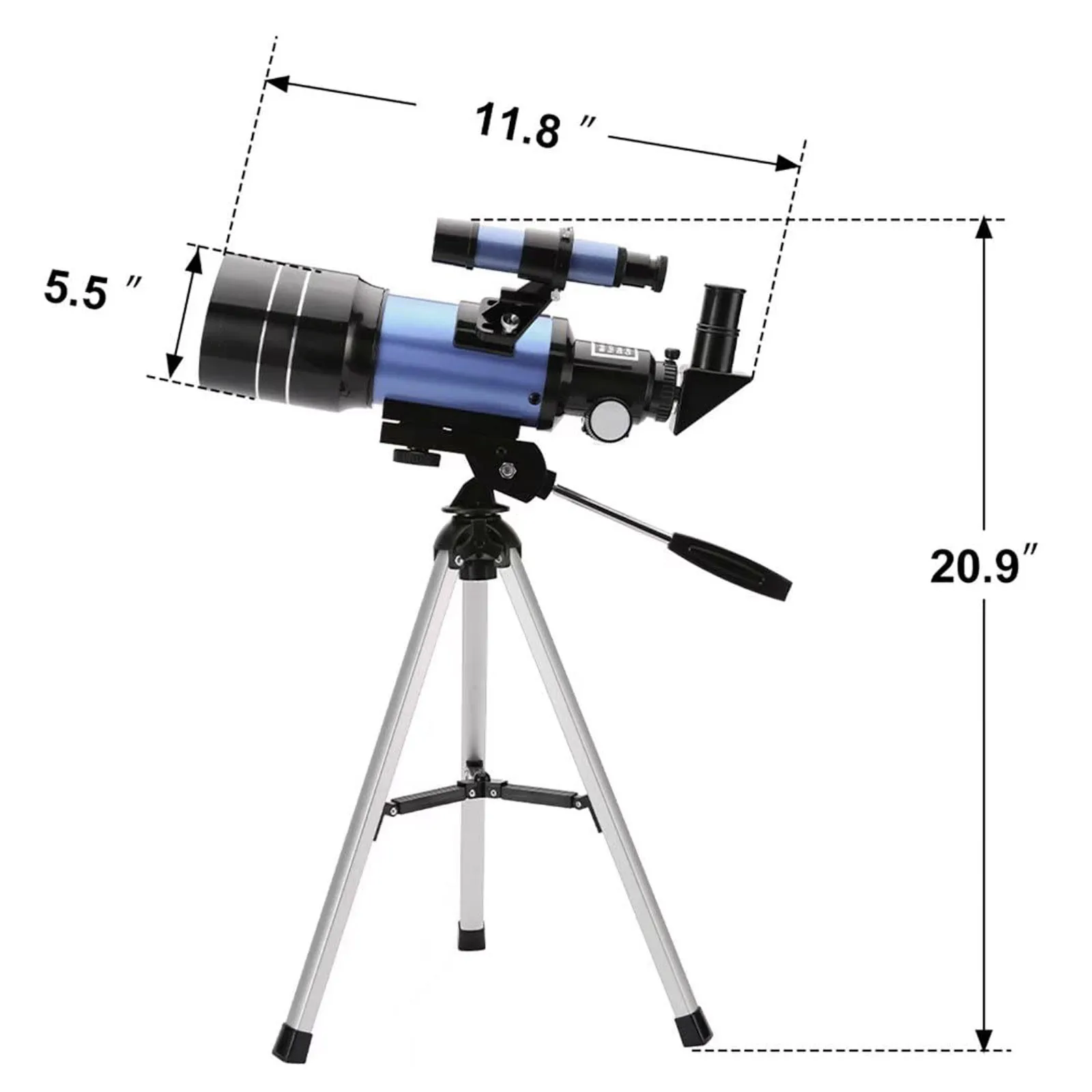 Télescope Astronomique Réfracteur 70 Mm Ouverture / 400 Mm Focale - Pour Débutants, Avec Trépied Et Adaptateur Téléphone - 6