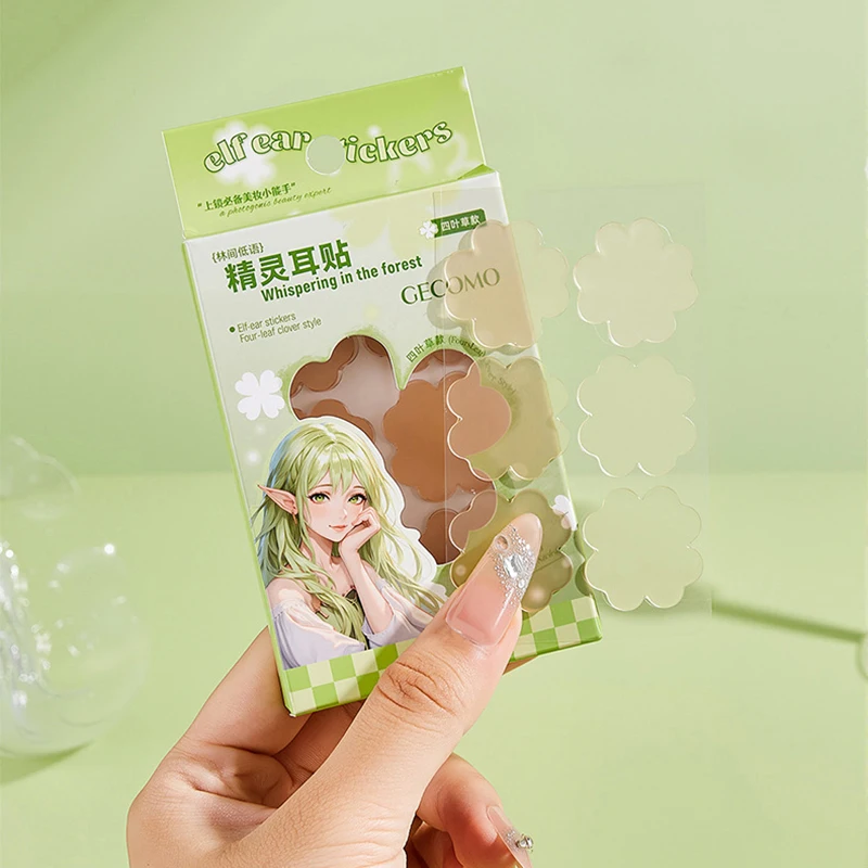 12 Patches Elf Ear Support Stickers Invisible Ear Corrector Earlobe Support Patches Elf Ear Makeup V-Face Stickers Easy Use