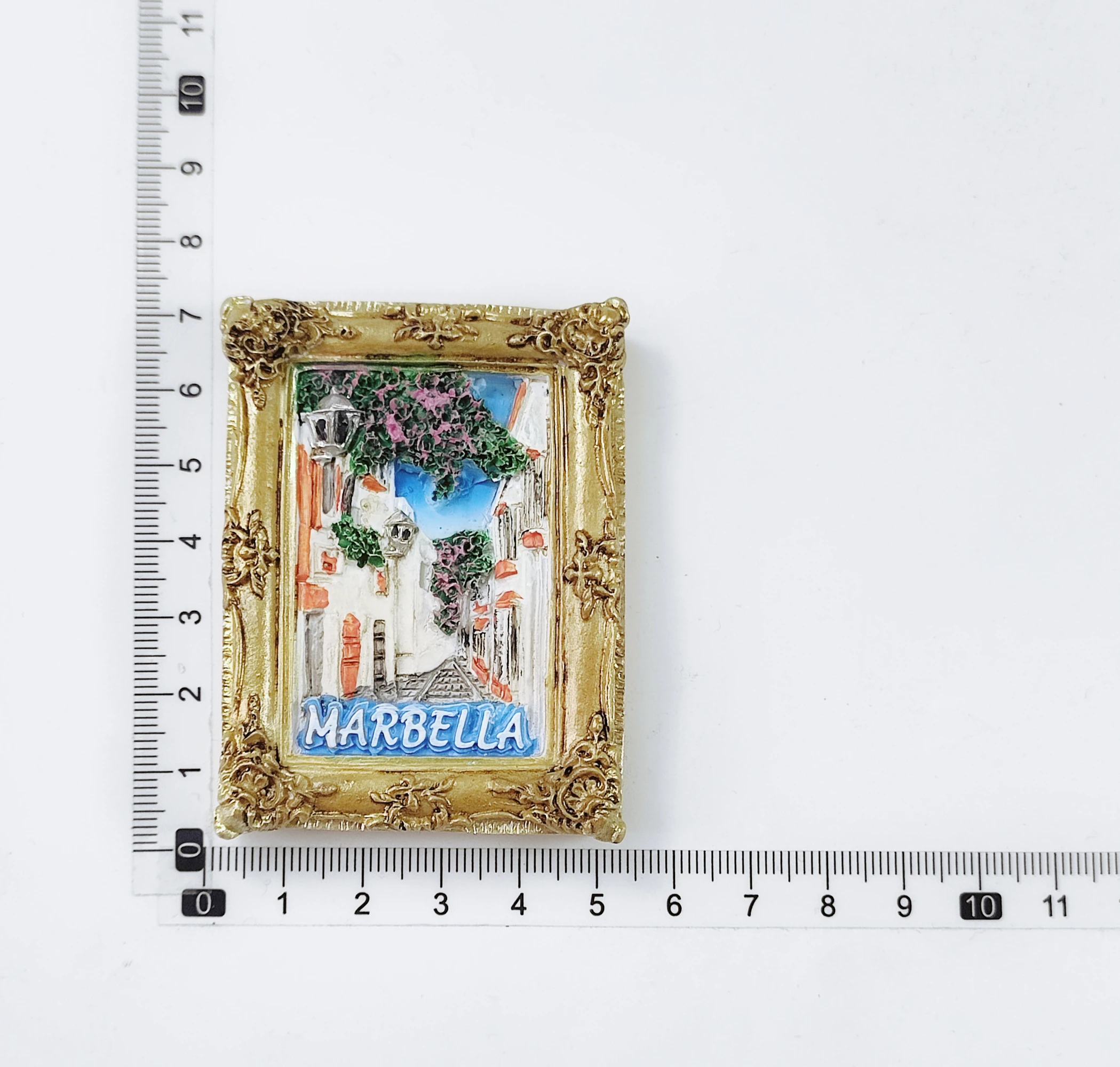 Aimant De Réfrigérateur 3D Roquetas De Mar Almeria Espagne Souvenir De Voyage Décoration De Réfrigérateur Résine Peinte à La Main Collection