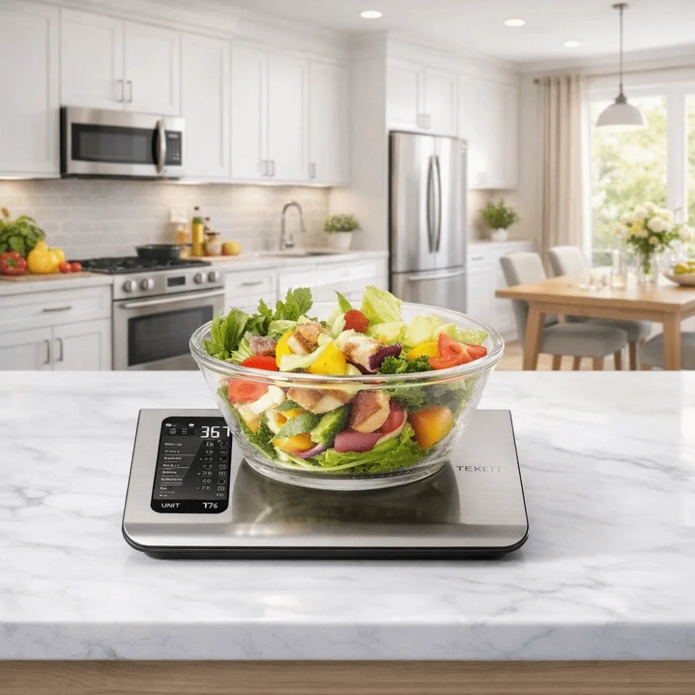 Stainless Steel Nutrition Food Nutritional Calculator Goal Progress Tracking Smart Digital Kitchen Scale_voghion.com