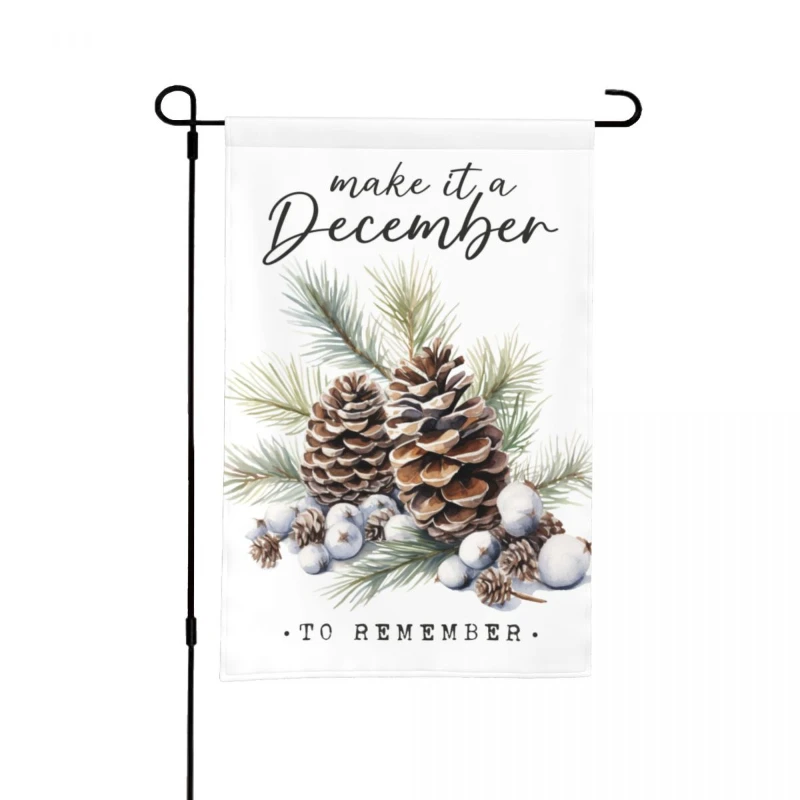 

Make It A December To Remember Christmas Garden Flag Santa Gift Garden Decoration Banner 31x46cm(12in X 18in)