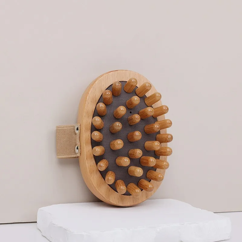 Bath Brush  Pig Hair Bath Towel, Bath Brush Wooden Bath Massage Brush Wet and Dry Bath Brush