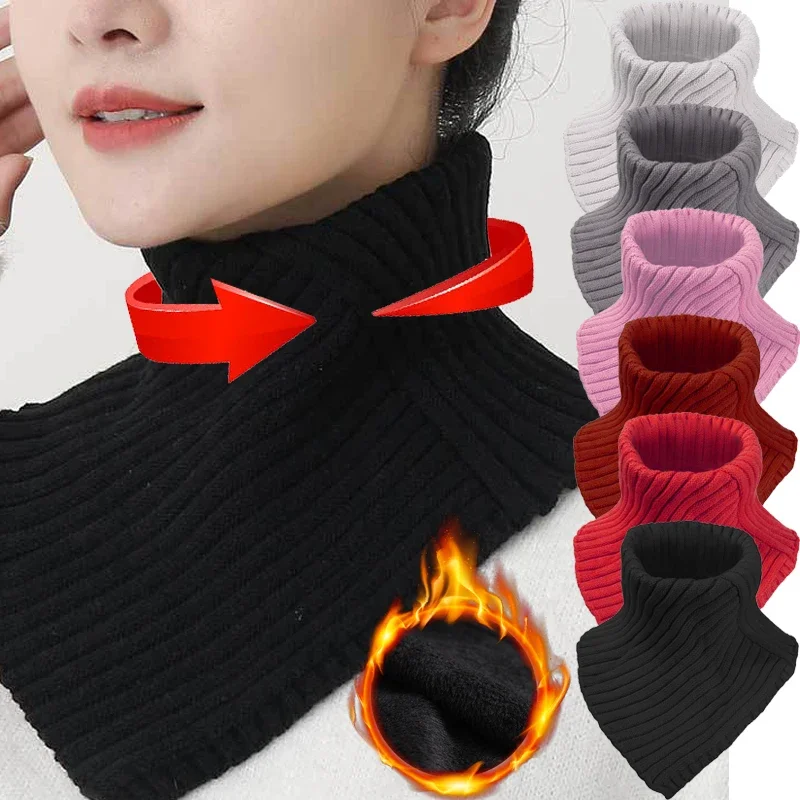 Winter Knitted Scarf Ring High Elastic Wool High Collar For Women Fashion Colors Neckerchief Warm Cold-proof Wrap Lady Outdoors