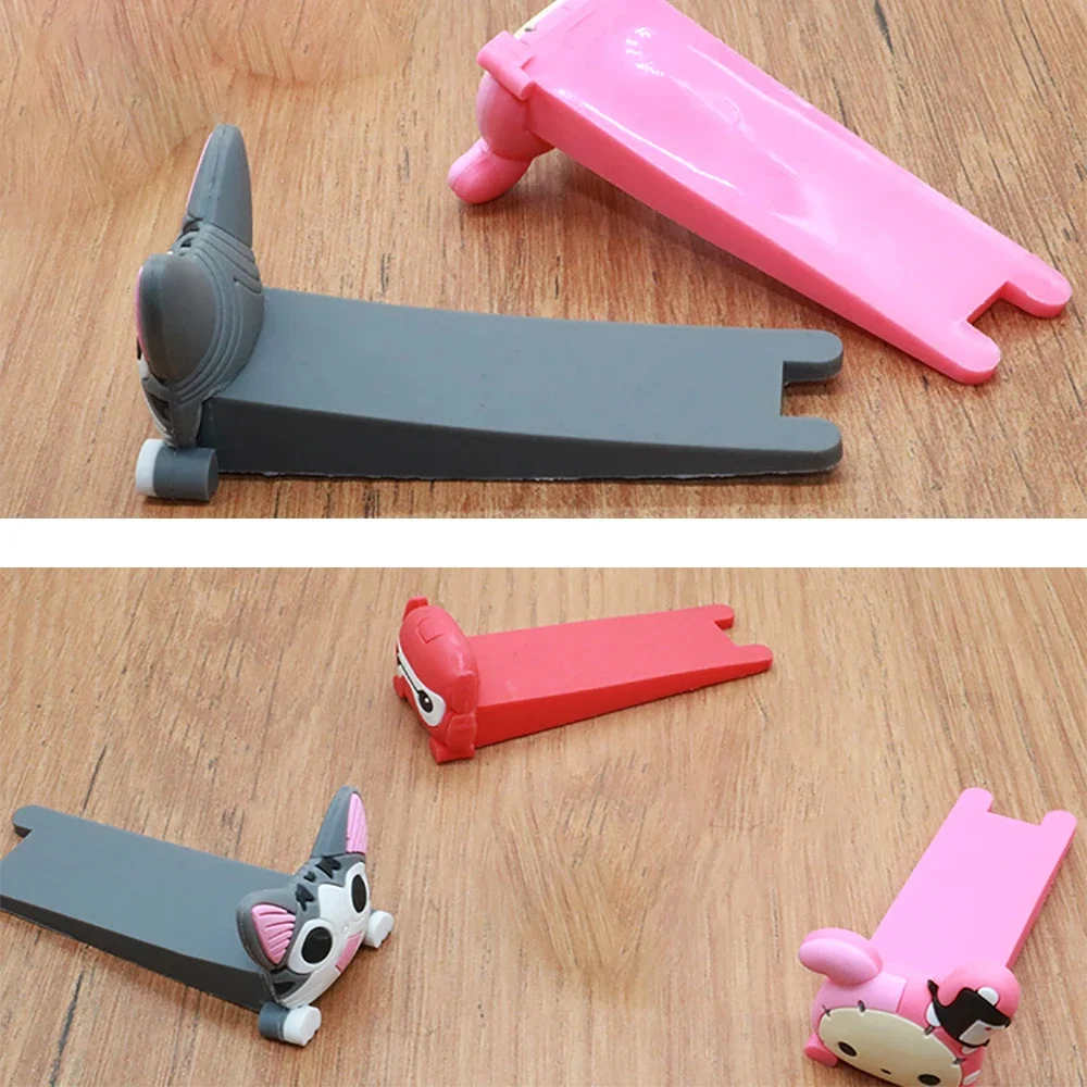 Door Stopper Cute Cartoon Silicone Door Reusable Shock Absorbent Block Wedge Doorstops Door Handle Stopper Home Anti-collision Stopper door stopper,silicone door stopper,door stopper bumpers,silicone rubber bumpers