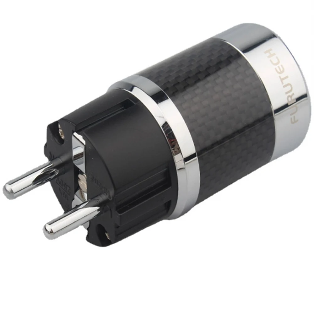 Schuko Furutech FI-E50 FI-50M FI-50 Crystal EU/US Power Rhodium Plating Supply Plug Connector Adapter 15A/250V Hifi