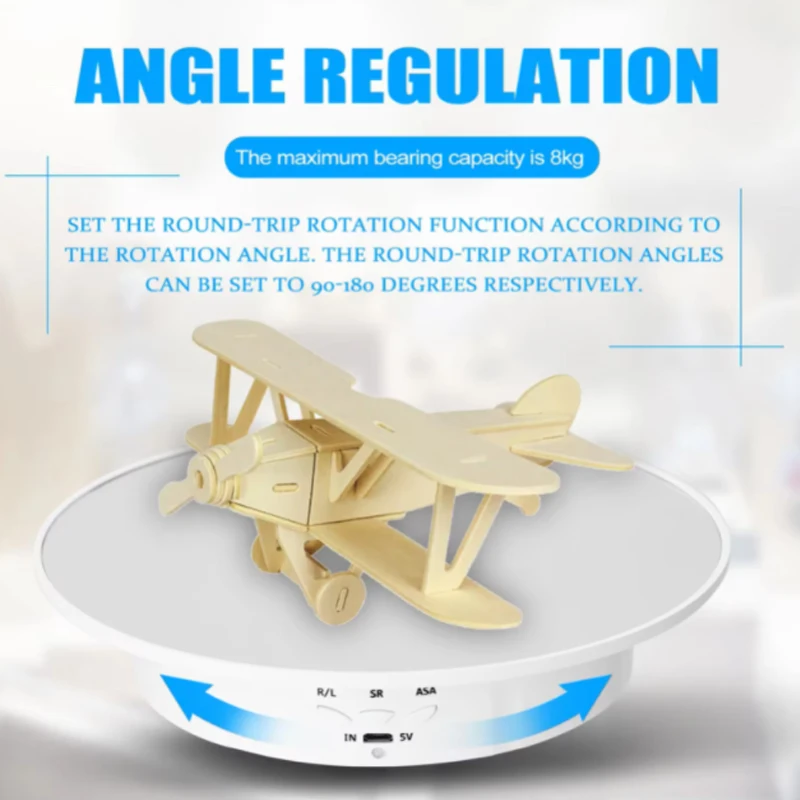 200 mm for video shooting show turntable 3 rotating speed photography show 360 electric rotary products Christmas gifts rotating turntable plate