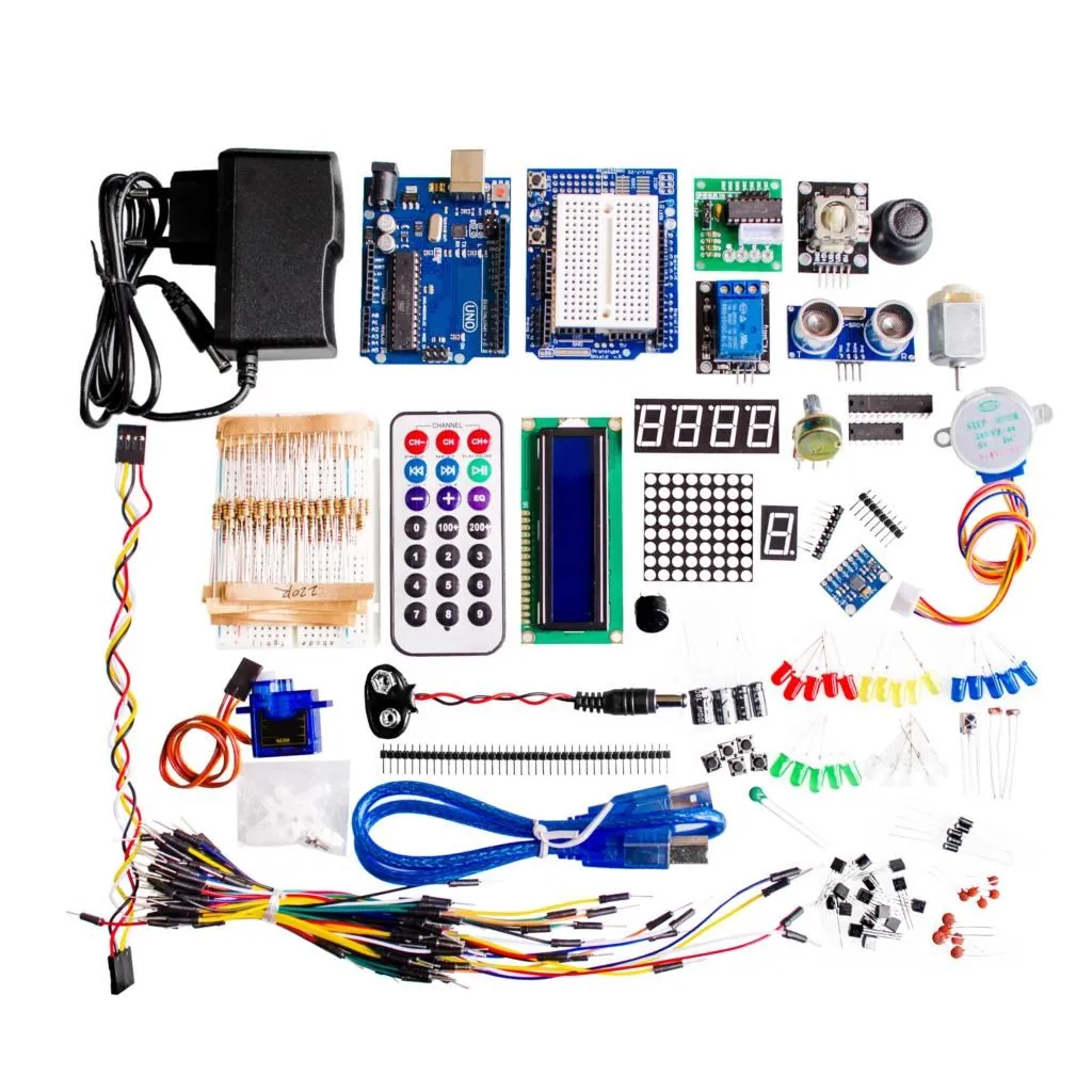

Ultimate Starter Kit including Ultrasonic Sensor For UNO R3, LCD1602 Screen Mega2560 For Nano