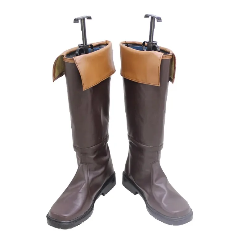 Link-zapatos de Cosplay, juego de rol Zelda, botas marrones de