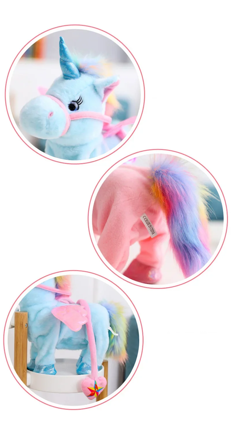 Plush Unicorn Toys Electric Walk Talking with Music 35cm for Girls Children's Gifts plush toys,electric interactive toy