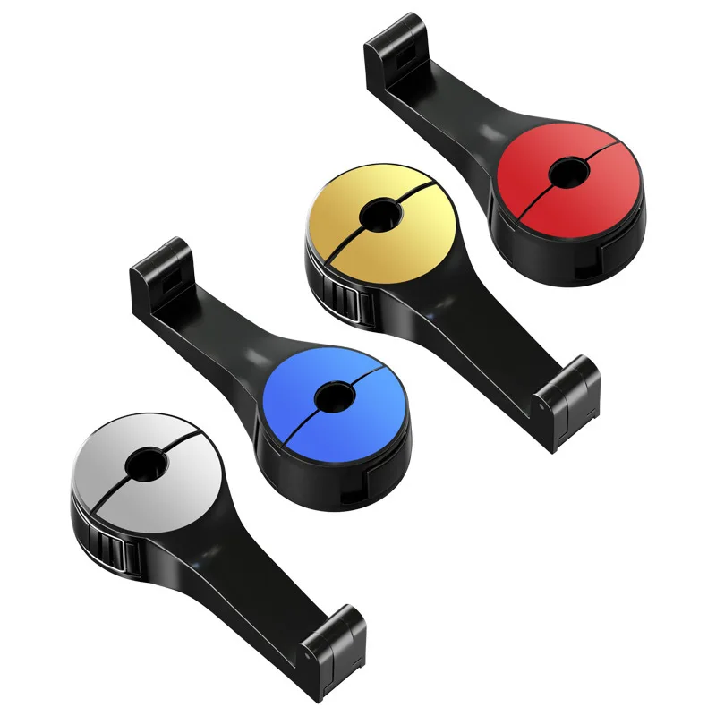 자동차 좌석 후크 자동차 머리 받침대 숨겨진 후크 전화 거치대, 자동차 좌석 등받이 행어 후크, 휴대용 후크 전화 거치대, 자동 패스너 클립 