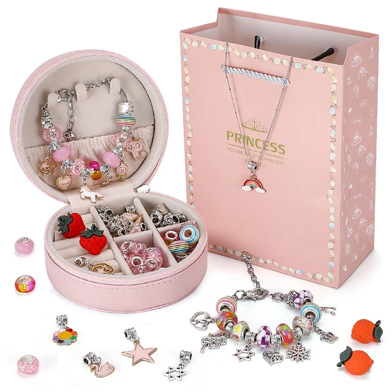 Diy Jewelry Gift Box Set Organizer Girls Kids Children Beads Earring  Bracelets Necklace Packaging Jewellery Storage Travel Case - Jewelry  Packaging & Display - AliExpress