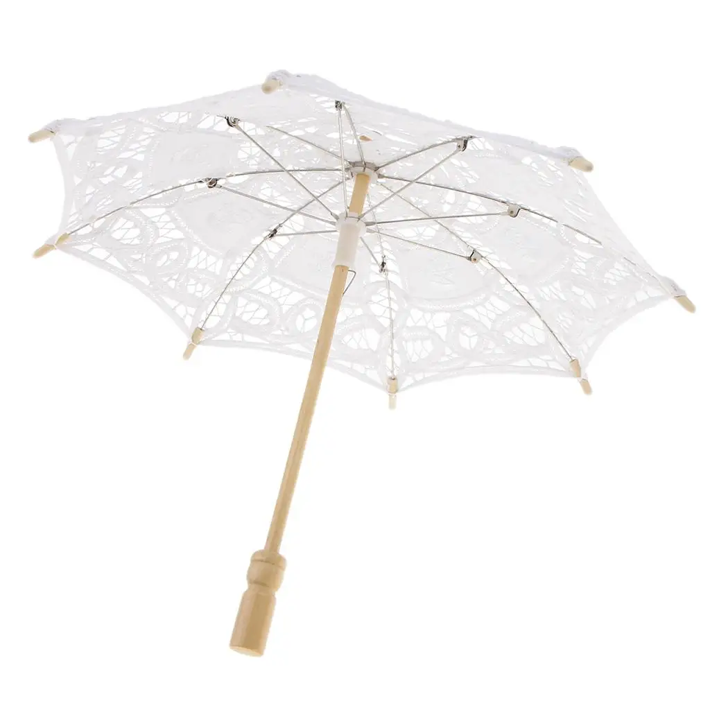 Lace Bridal Umbrella Embroidered for Dancing Costume Accessories mini umbrella bridal lace parasol set