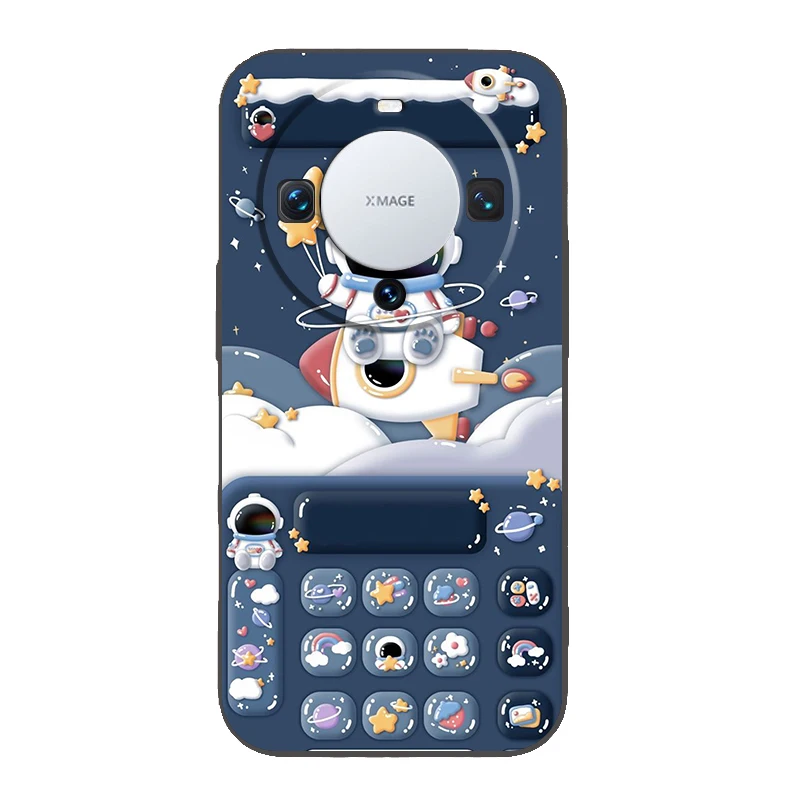 Hello Astronaut Silicone Phone Case Cover - Stylish Protective Shell with Space Theme Design