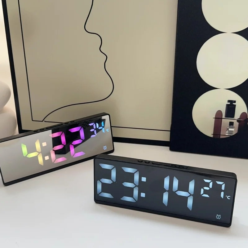 Smart Sound-Activated Alarm Clock with Temperature Display and Night Light