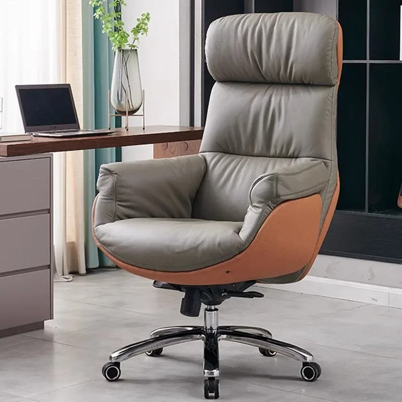 Luxury Leather Office Chair Back Support Design Executive Computer Office Chair Extension Roller Chaise De Bureau Home Decor