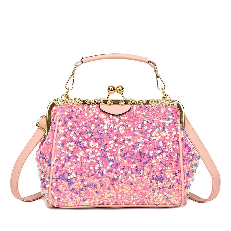 Glitzer Clutch Tasche Rosa Pink Celestial Clutch Cara