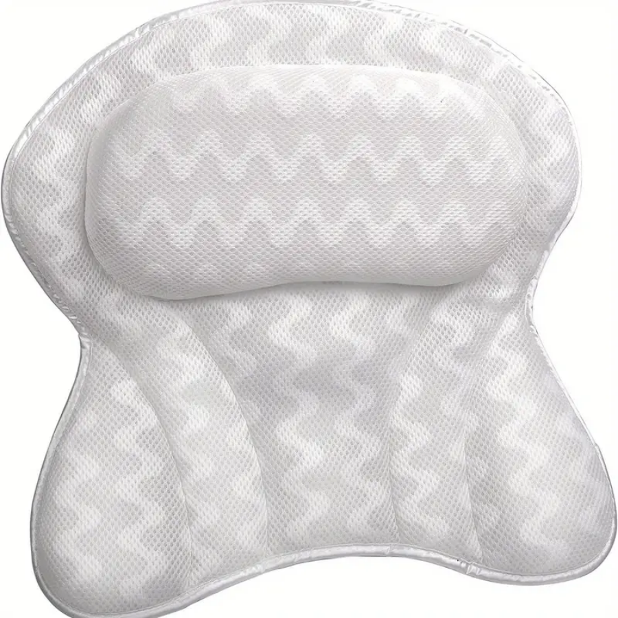 Bathtub Pillow Home Hotel Bath Pillow 4D Gray White Butterfly Bathtub Pillow Suction Cup Bathtub Pillow