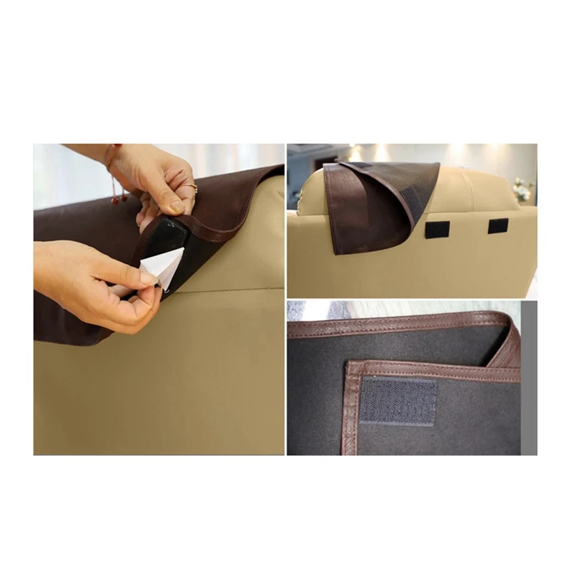 Non-Slip Faux Leather Headrest Protector For Recliner Chair,Headrest Cover For Furniture Slipcovers Cover