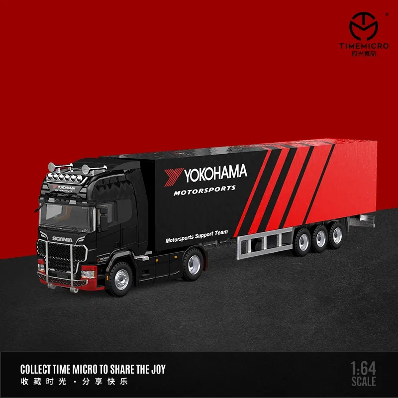 

Time Micro 1:64 Container transport vehicle Advan Die-Cast Car Model Collection Miniature