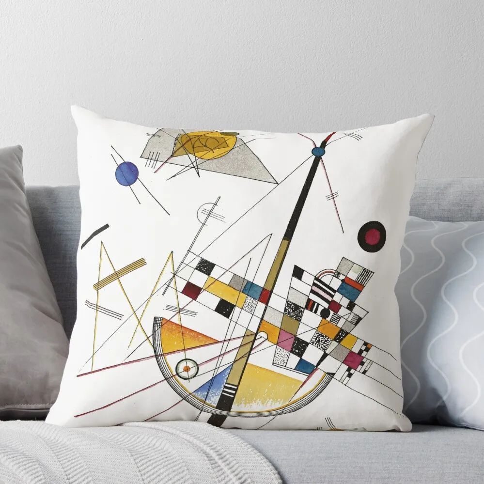 

HD. Delicate Tension, by Wassily Kandinsky Throw Pillow autumn pillowcase Pillows Aesthetic