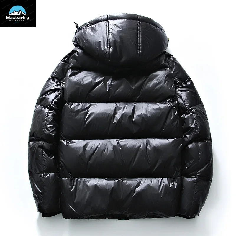 Winter Hooded Down Jacket Men's Fashion Black Gold White Duck Down Warm Coat South Korea Luxury Clothing New Men's Jacket