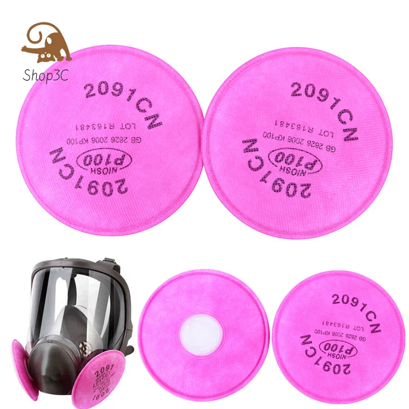 1Pair/2Pcs 2097/2091 Particulate Filter P100 Voor 3M 6200/6800/7502 Schilderen Spray Industrie Stofmasker Nieuwe