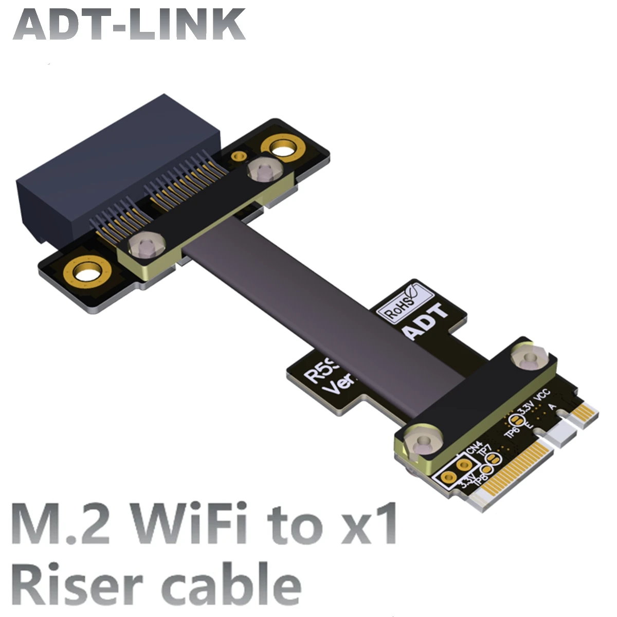 Adt-Link M.2 Wifi Key A.E. A Pcie X1 Riser Cable Adattatore Maschio-Femmina Pcie 3.0 Gen3 M.2 A.E Key Interface Mainboard Extender