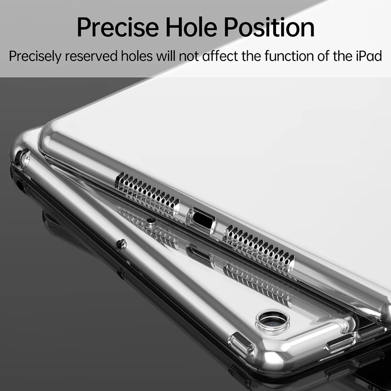 Case For iPad Pro 12.9 2021 2020 TPU Transparent Soft Silicone Cover for ipad pro 12.9 2018 Flexible Clear Transparent Back case 4