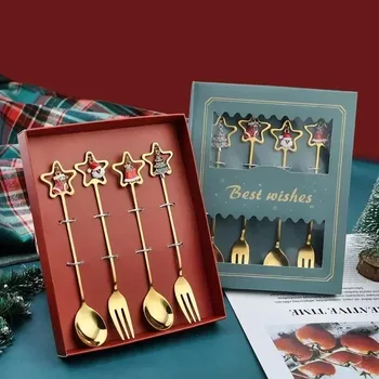 Christmas Fork & Spoon Set 1