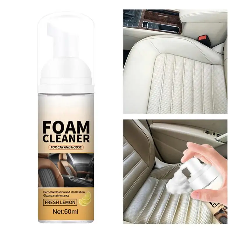 

Leather Seat Cleaner For Cars Multi Purpose Foam Cleaner For Car Fast-Acting Foam Cleaner For Dust Seat Cracking Handwriting