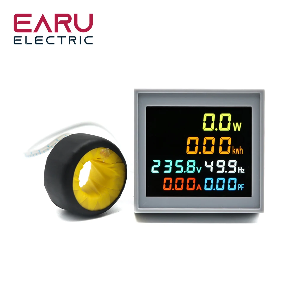 

AC 50-300V 100A Digital Voltmeter Ammeter Wattmeter Power Energy Frequency Meter Voltage Monitor Current Factor Volt AmpHerz KWH
