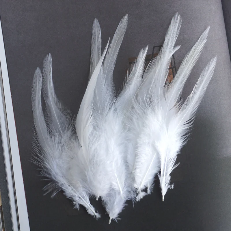 10-15cm Rooster Feathers Natural Chicken Feathers Decor Fly Tying Accessories Crafts for Needlework and Handicraft Dersses