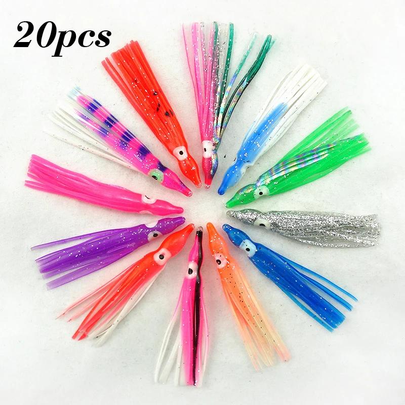 

Durable Useful Accessories Fishing Lures Fishing Part Octopus PVC Saltwater Sea Skirt Squid Supplies Bait Colorful