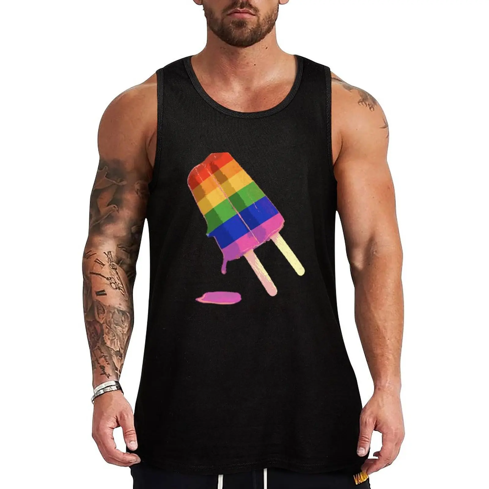 

rainbow popsicle Tank Top t shirt T-shirt Men's gym