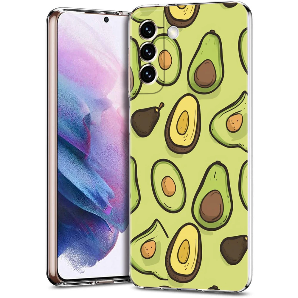 Avocado Handy hülle für Samsung Galaxy S24 S23 S22 S20 S21 Fe Ultra S24 S23 S10 S10E S9 S8 plus 5g transparente Shell Capas Taschen – Detail 2