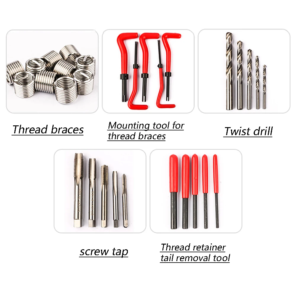 KIT RÉPARATION FILETAGE TYPE Helicoil  1/4UNC+5/16UNC+3/8UNC+7