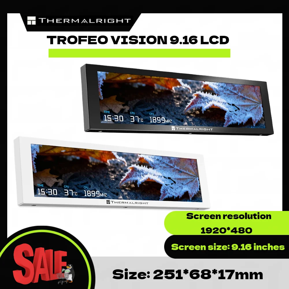 Thermalright TROFEO VISION LCD IPSフルカラーLCDスクリーン、9.16