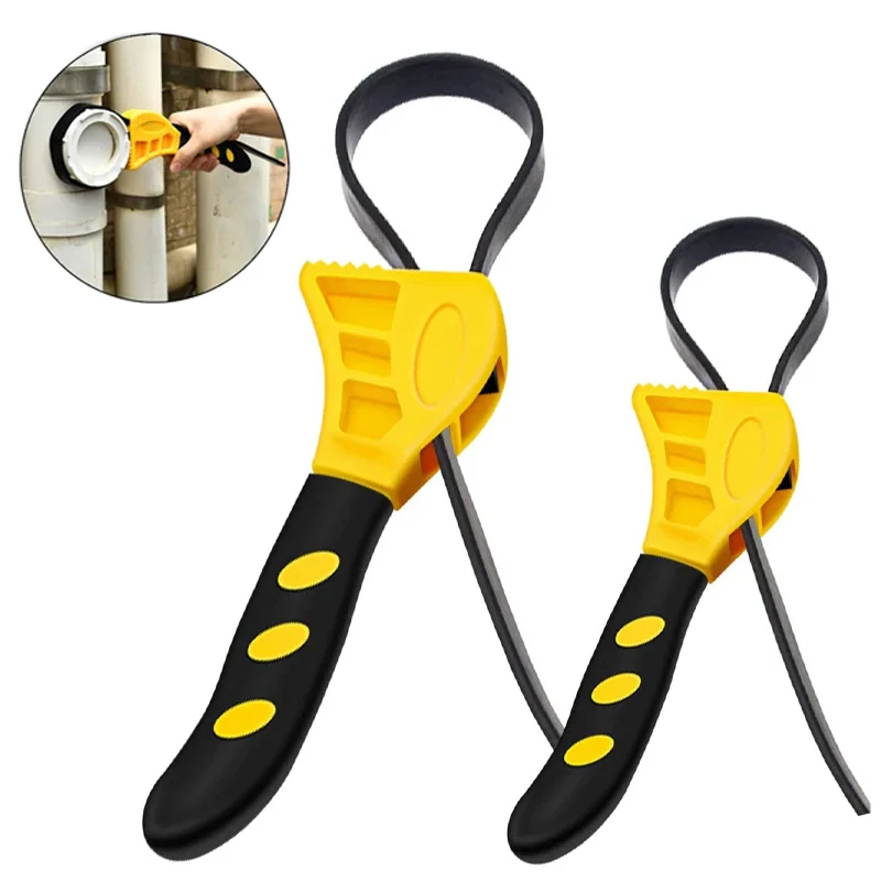Multifunctional Belt Wrench Adjustable Rubber Strap Wrench Oil Filter