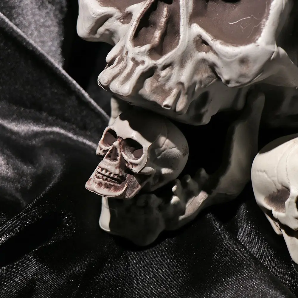 Creepy skull prop Halloween decoration