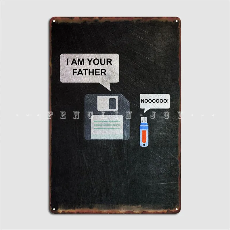 Floppy Disk Vs Usb Stick Metal Platform Poster Custom Garage Decoration Garage Club Wall Pub Tin Sign Poster
