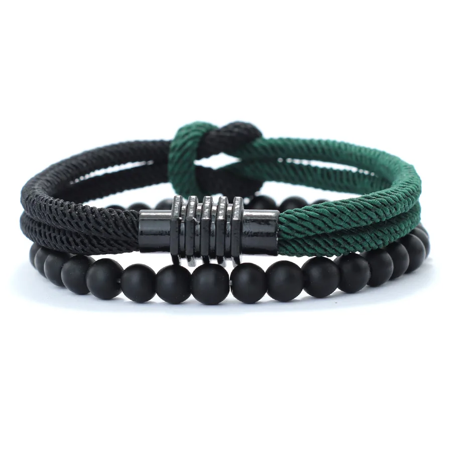Stilvolle 2 Teile/satz Männer Armband Stilvolle Knoten Seil Armband Abstand Magent Schnalle Gelb Blau Ukraine Armband Pulsera Hombre Joias – Detail 15