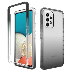 Premium Transparent Dual - Layer Shockproof Shell, Candy Color - Galaxy A33 5G (Gray)
