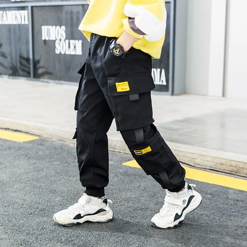 Joggers Boy Cargo Pants Kids Spring Autumn Casual Teenage Trousers Solid Children Pants for Baby Boys Sport Sweatpants Clothes boys pants